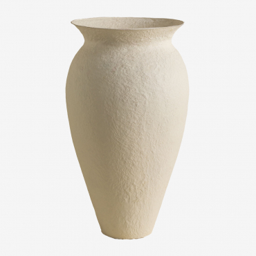 Brinxel Paper Maché Decorative Handmade Vase White - Sklum