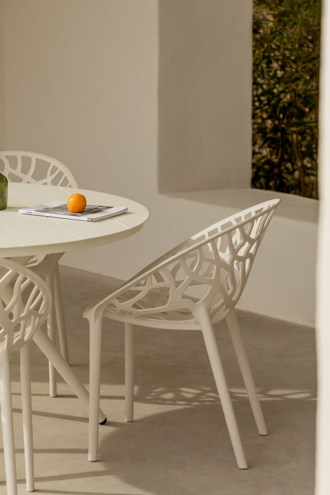 Ores stackable polypropylene garden chair - Tapioca Beige