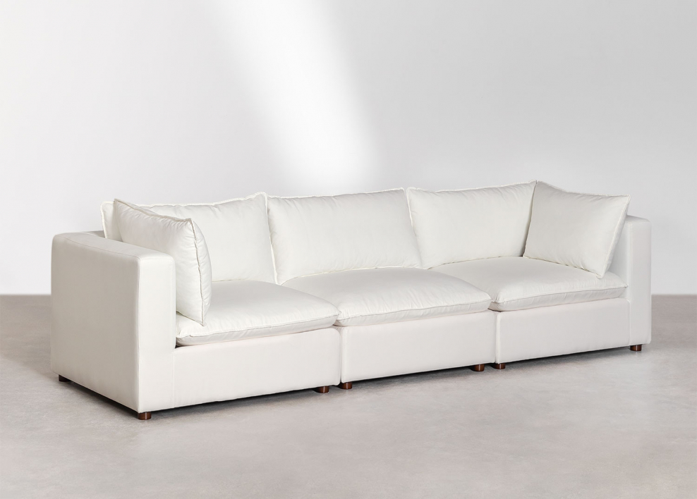Estefan Style 3-Piece Modular Sofa with Armrests