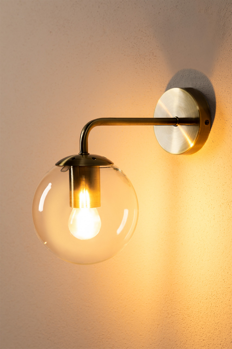 Boyi metal wall lamp with crystal ball
