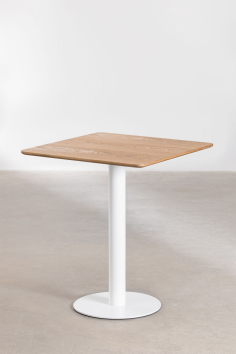 Square bar table in Frappe ash veneer
