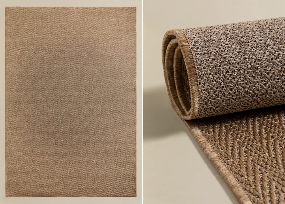 Rectangular outdoor rug in Serika polypropylene