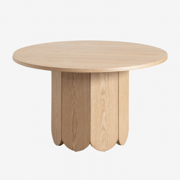 Vinesey Round Wooden Coffee Table (ø80 Cm) Natural Wood - Sklum
