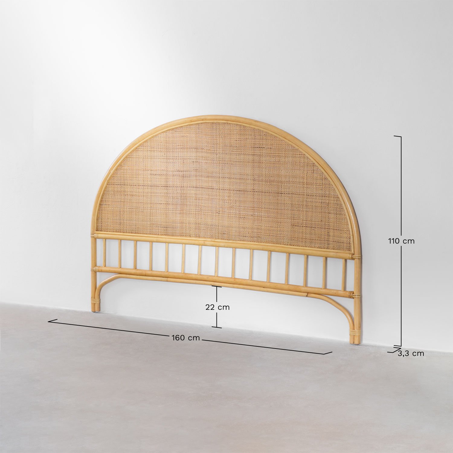 Yivisc 150cm rattan headboard , medidas