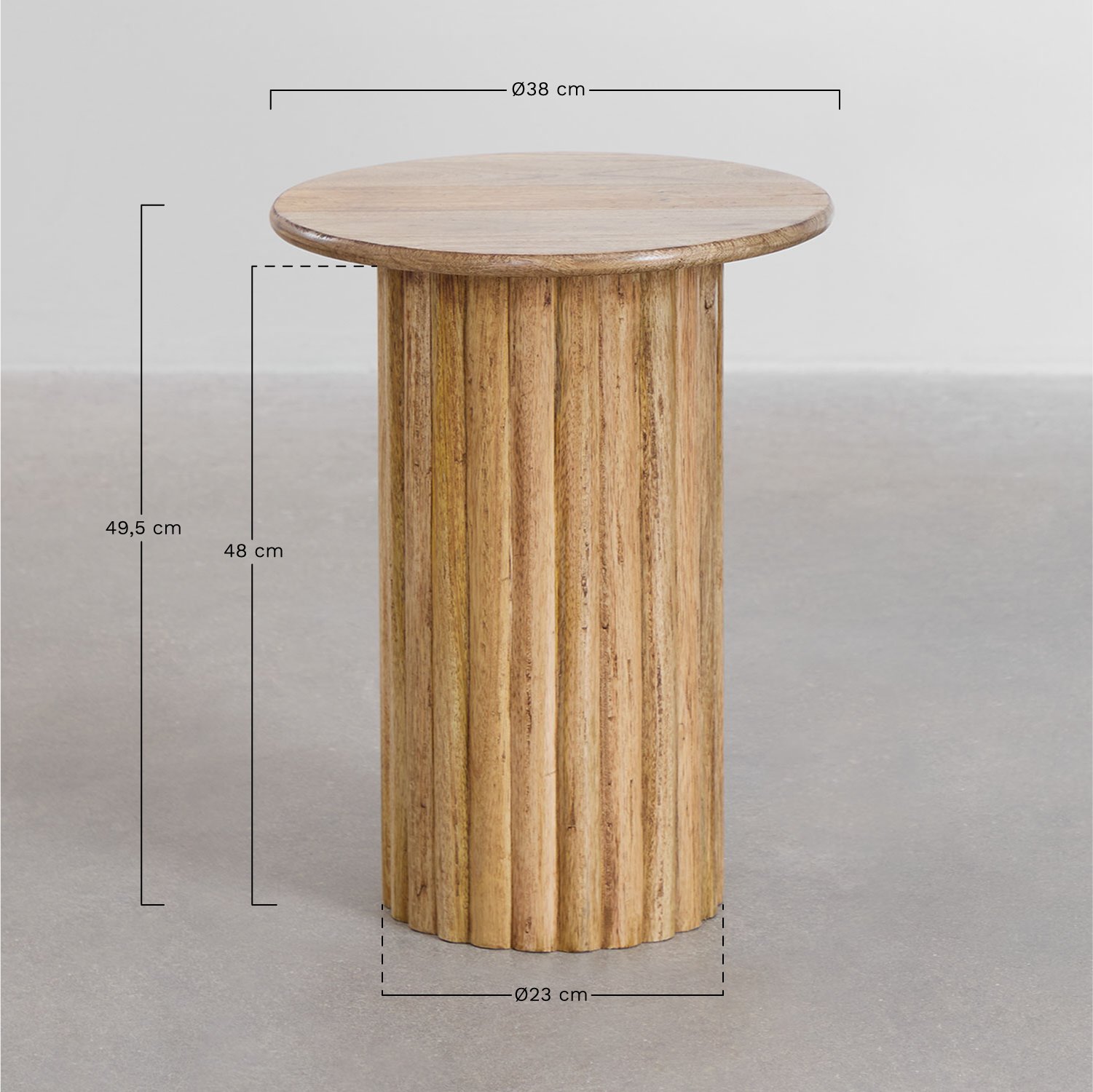 Barnet mango wood side table , medidas