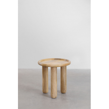 Round Side Table in Mango Wood Obiora - SKLUM