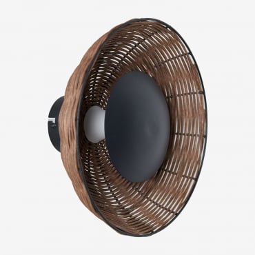 Rattan Led Wall Light Lutyen Natural - Sklum