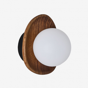 Acacia Wood Wall Lamp Freidy ↑16 Cm - Sklum