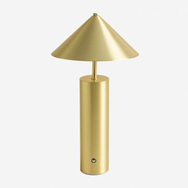 Mayra Wireless Led Outdoor Table Lamp Yellow Gold - Sklum