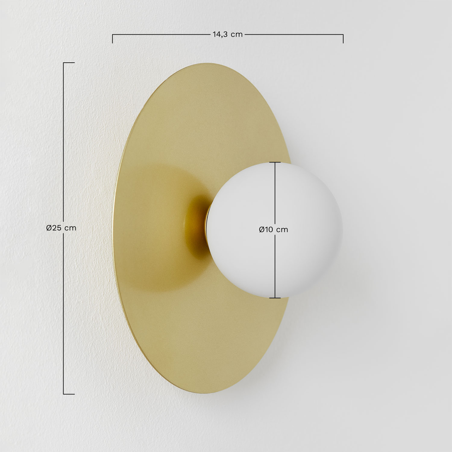 Jorien Crystal Ball Bathroom Wall Sconce, medidas