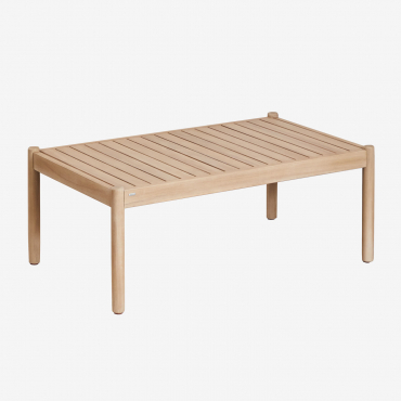 Rectangular Garden Coffee Table In Acacia Wood (100x60 Cm) Bizerta Acacia Brown - Sklum