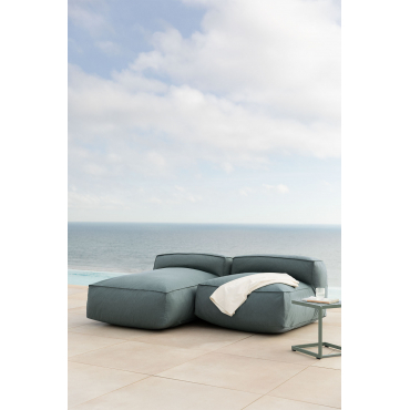 2-piece Modular Chaise Longue Garden Sofa Dojans Green Éter - Sklum