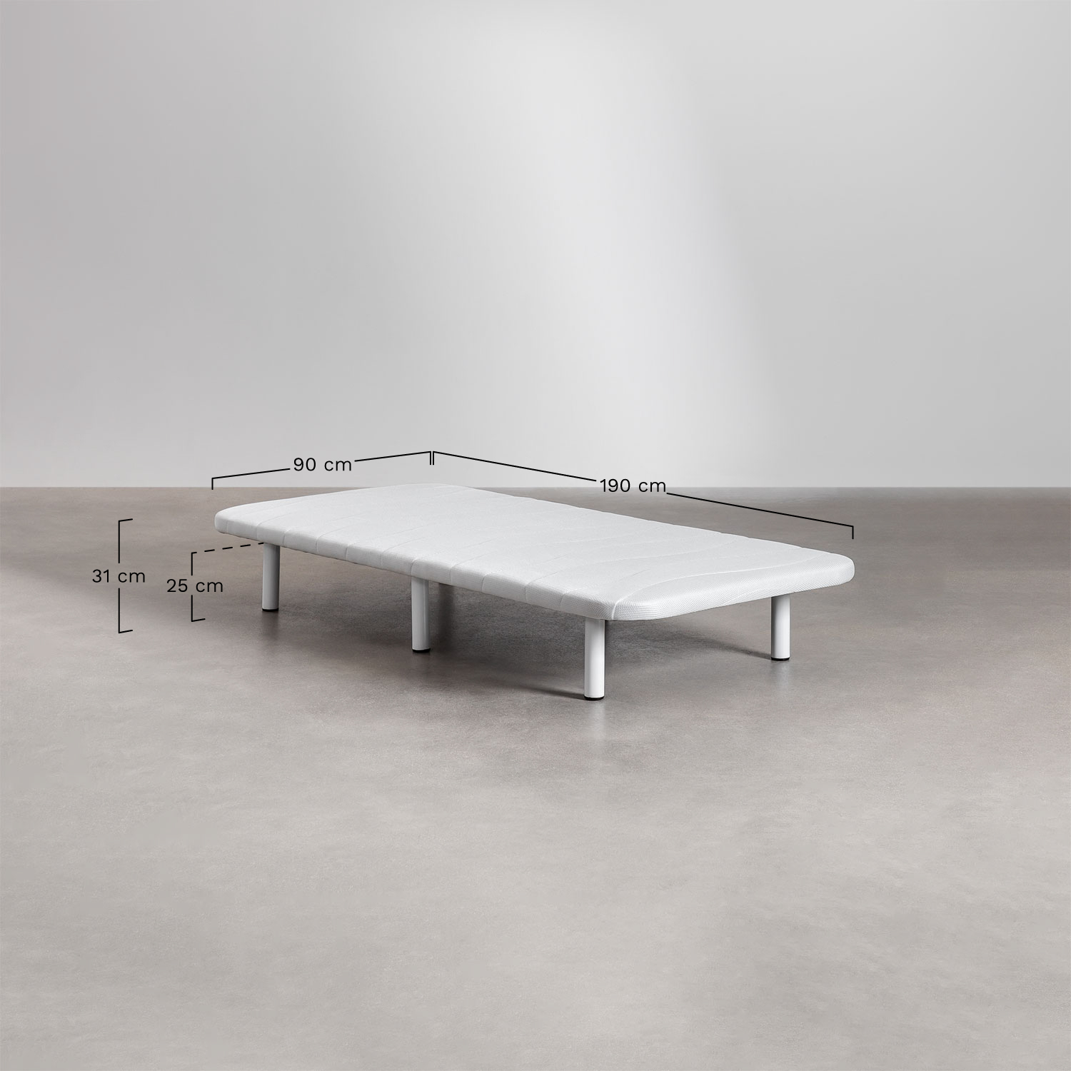 3D Fomben Upholstered Base, medidas