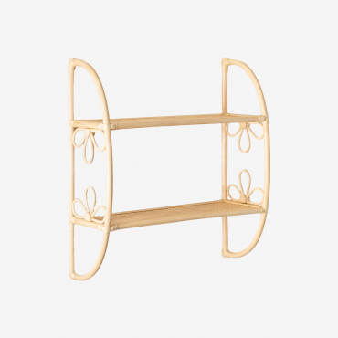 Dahlia Kids Rattan Wall Shelf Natural - Sklum