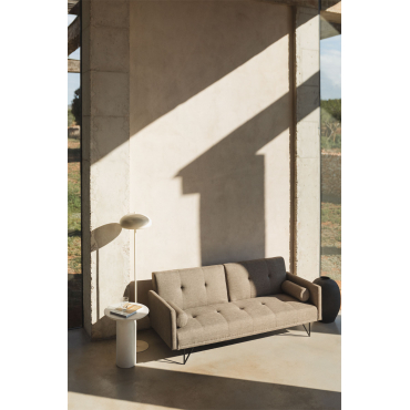 3-seater Reclining Fabric Sofa Jehrd Fabric Sand Brown - Sklum