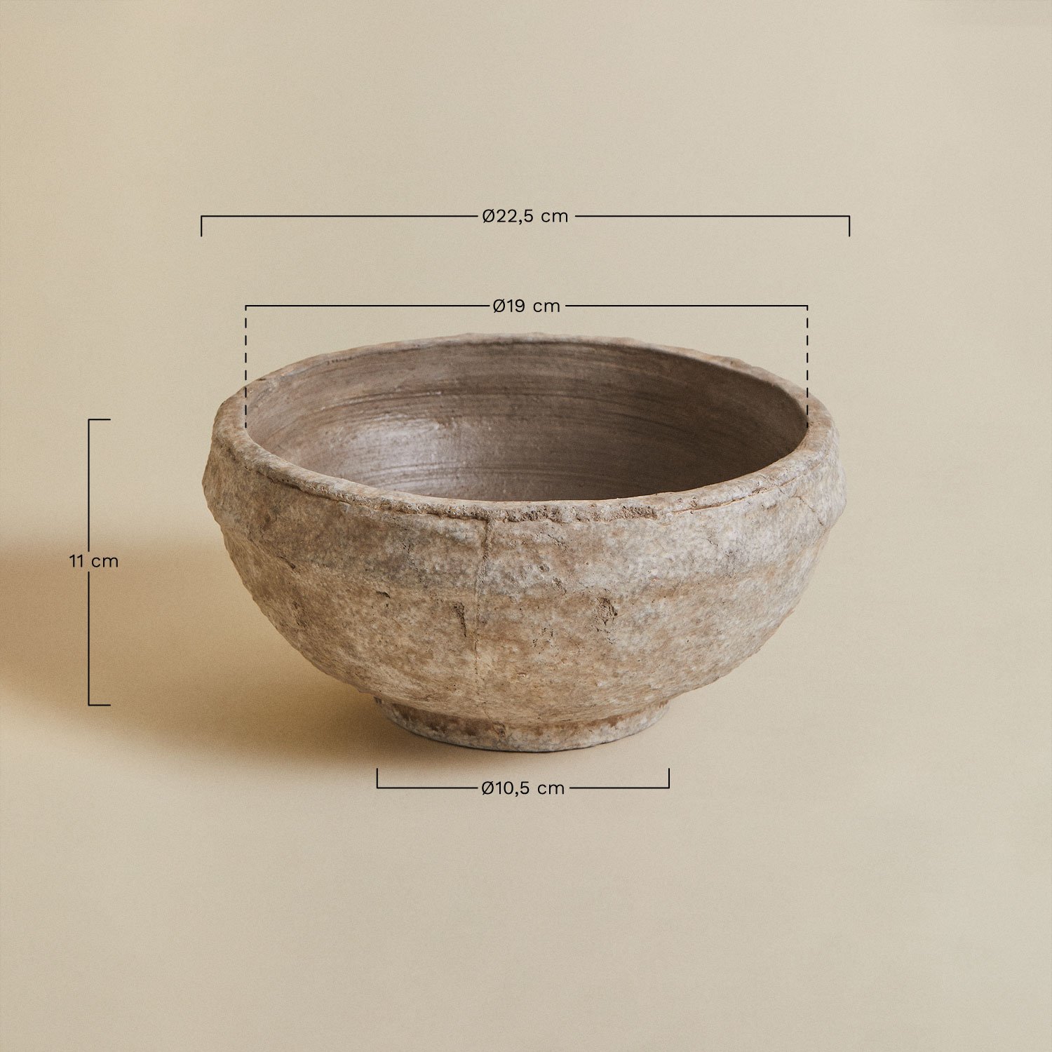 Decorative terracotta bowl Agnon, medidas