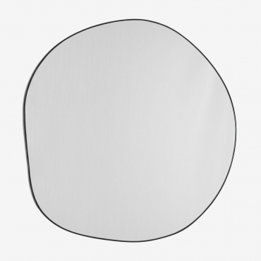 Mdf Wall Mirror (60x60 Cm) Nonceva Black - Sklum