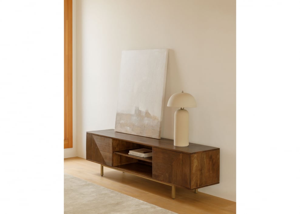 Baty mango wood TV stand