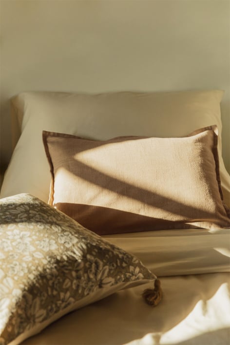 Rectangular cushion 35x50 cm in Elezar cotton - Brown Latte