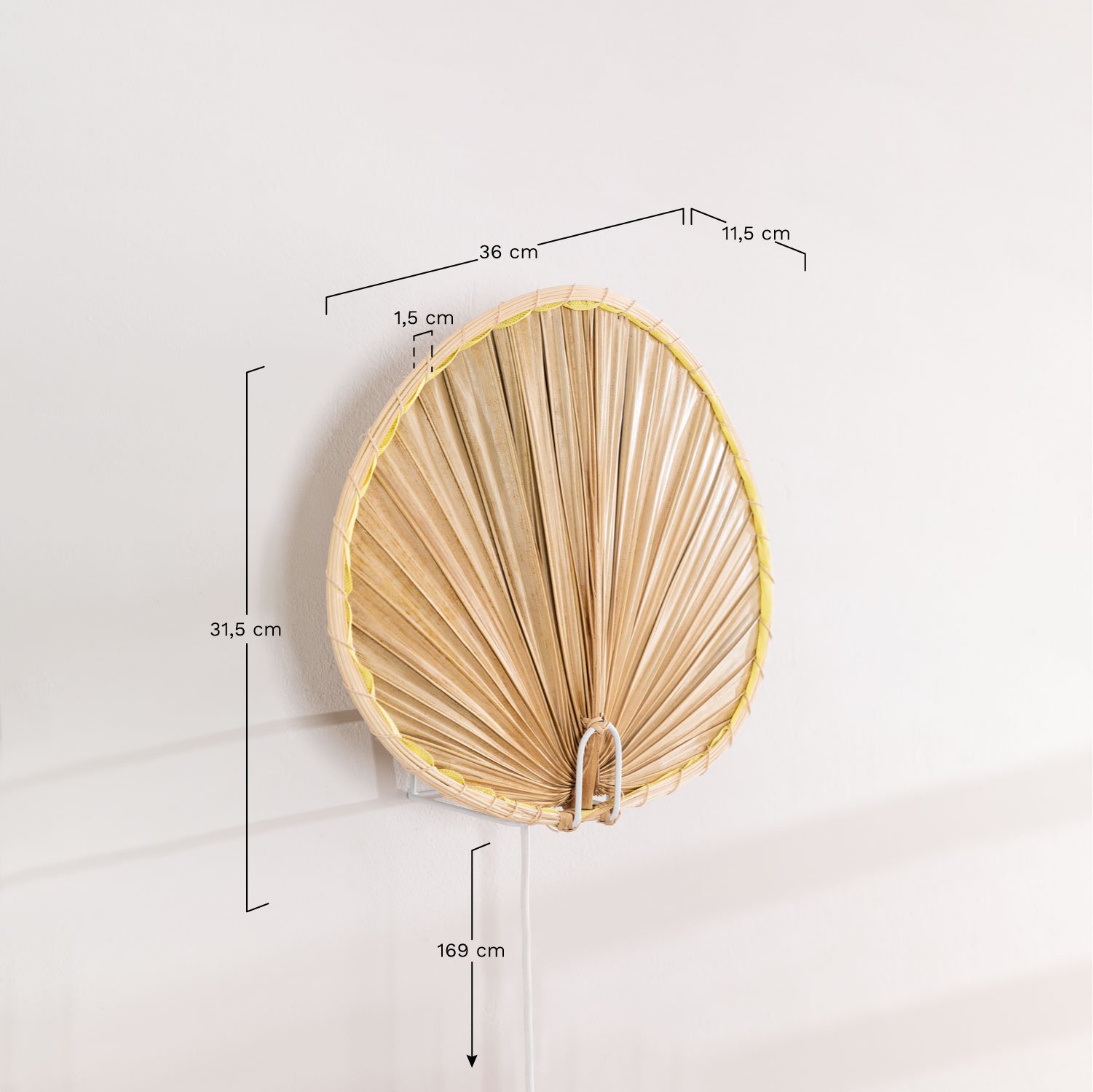 Kilda Style outdoor bamboo wall lamp, medidas