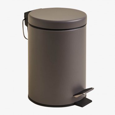 3l Eiden Pedal Bin In Iron Grey Taupe - Sklum