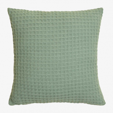 Square Cotton Cushion (40x40 Cm) Irwel Green Mint - Sklum