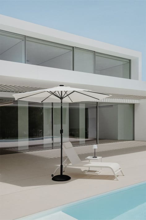 Umbrella Ø270 cm with light in fabric and steel Uzombras