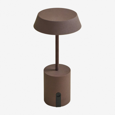 Wireless Led Outdoor Table Lamp Uliana Brown Coffee - Sklum