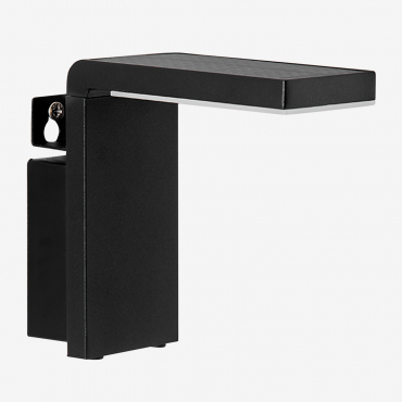 Luxore Aluminum Outdoor Solar Led Wall Light Black - Sklum