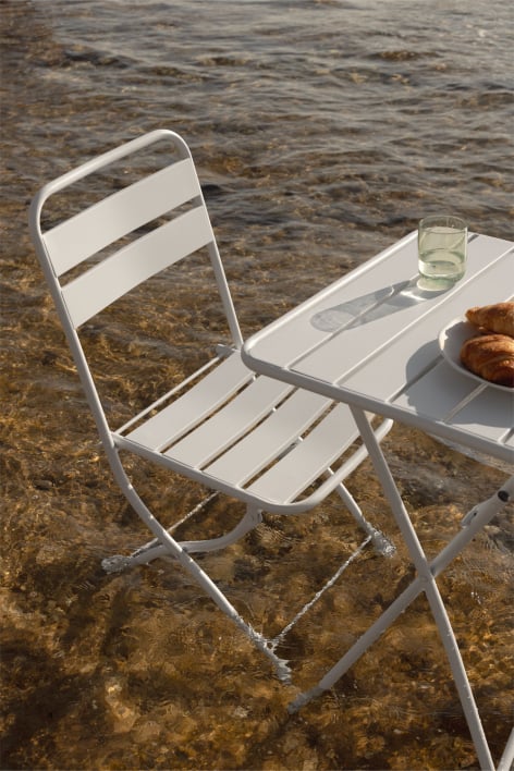 Folding garden chair in steel Janti