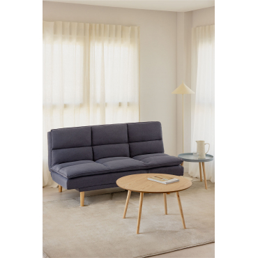 2 Seater Reclining Sofa In Veka Fabric Grey Taupe - Sklum