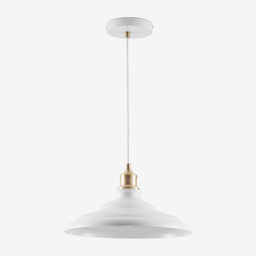 Lenorita Iron Pendant Ceiling Lamp White - Sklum