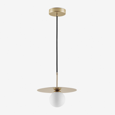 Jorien Glass Ball Bathroom Ceiling Lamp Yellow Gold - Sklum