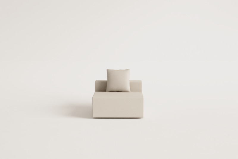 Central module (105x113 cm) with cushion for Bruna modular sofa