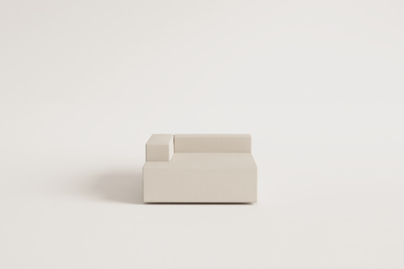 Left chaise longue module for Bruna modular sofa