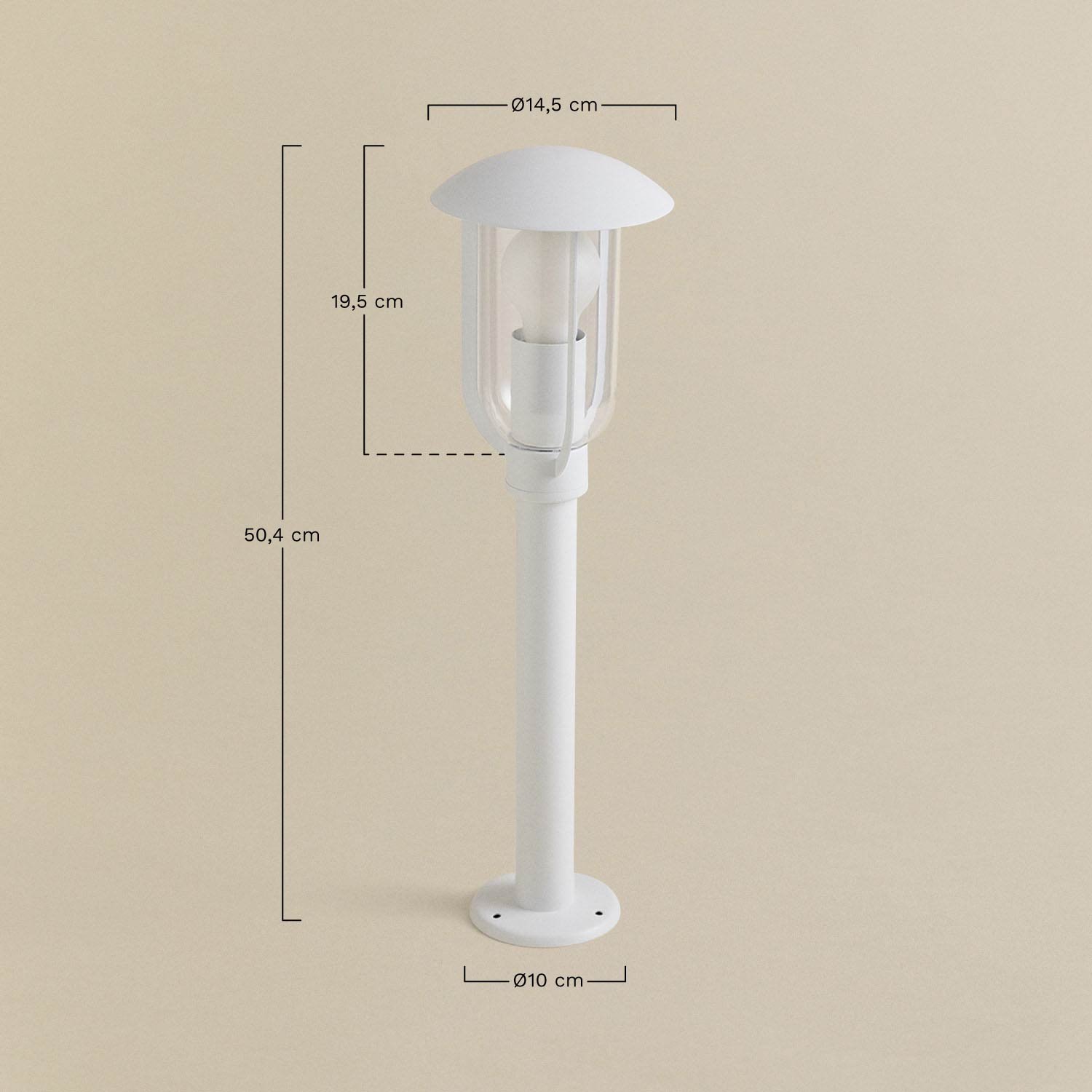 Borena stainless steel outdoor beacon, medidas