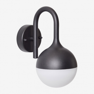 Uveron Outdoor Led Wall Lamp In Aluminium Black - Sklum