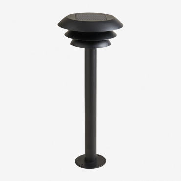 Lirano Stainless Steel Outdoor Solar Led Beacon Black - Sklum