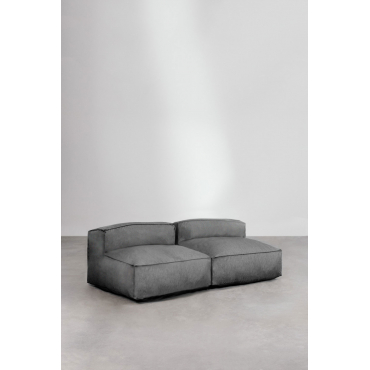Dojans 2-piece Modular Sofa Granite Grey - Sklum