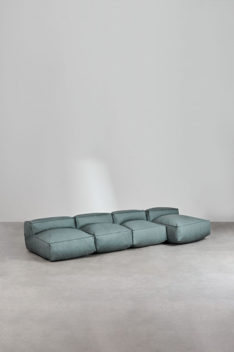 4-piece modular chaise longue sofa Dojans - Green Éter