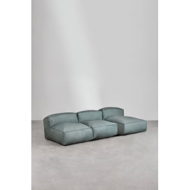 Dojans 3-piece Modular Garden Chaise Longue Sofa Green Éter - Sklum