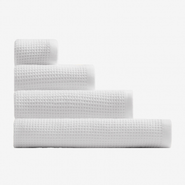 Fiorala Waffle Cotton Towel Set Of 4 White - Sklum