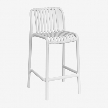 Pack Of 2 Wendell Polypropylene Stackable Garden Stools Light Grey & ↑65 Cm - Sklum