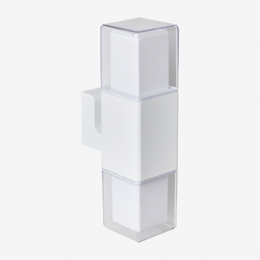 Torevi Led Outdoor Wall Light In Aluminium With 2 Light Points White - Sklum