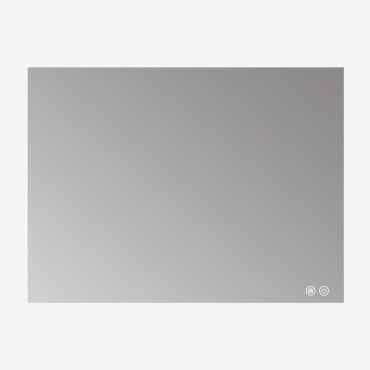 Rectangular Bathroom Wall Mirror With Led Light And Anti-fog (120x90 Cm) Sivren Clear - Sklum