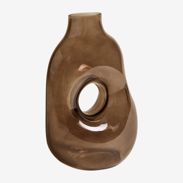 Elgyns Glass Vase Brown Wheat - Sklum