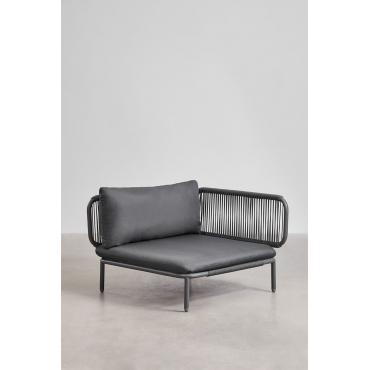 Corner Module For Roubly Modular Garden Sofa Grey Graphite - Sklum