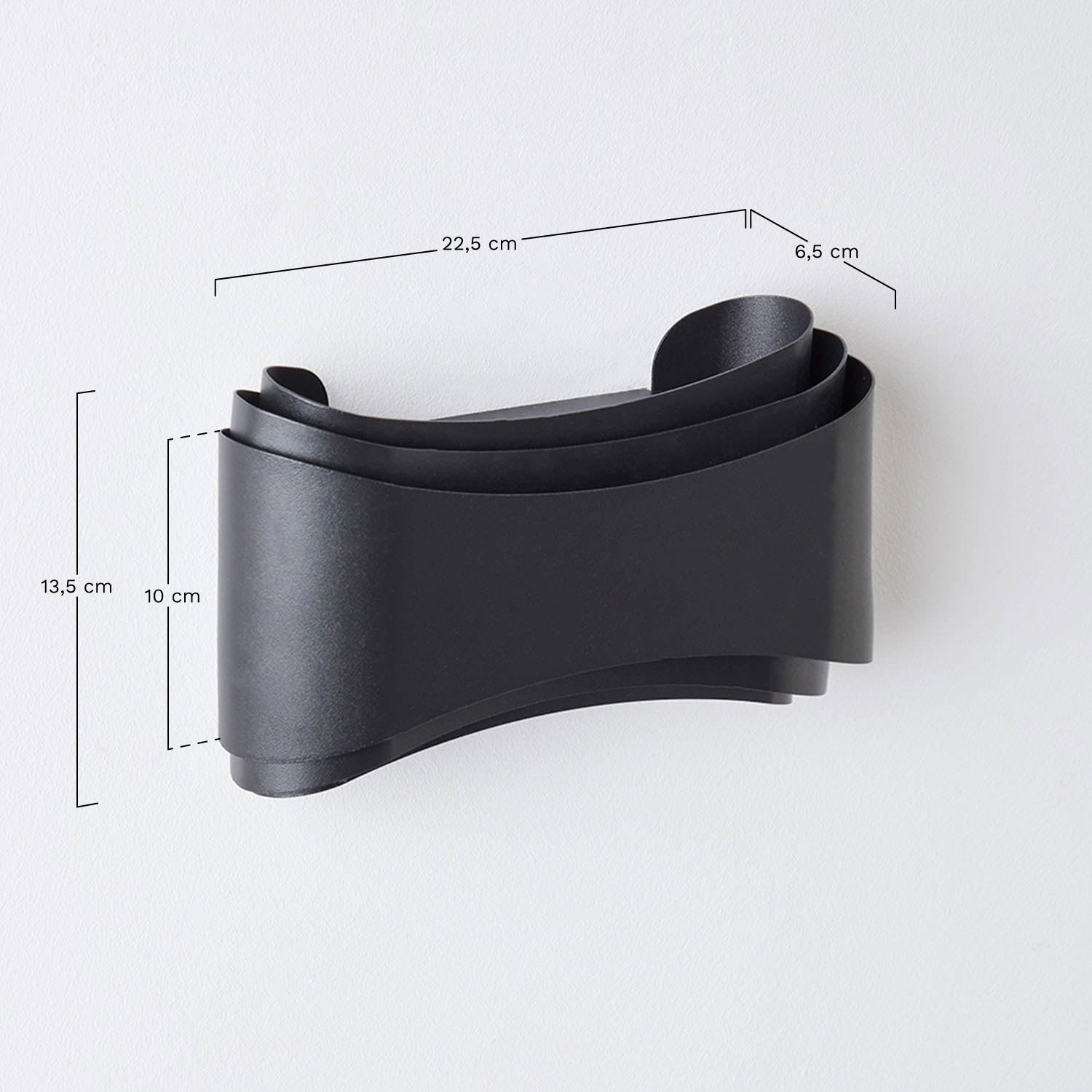 Harnet LED outdoor wall light in aluminum, medidas