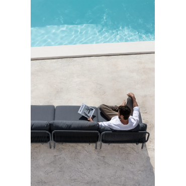 Roubly 3-piece Modular Garden Sofa Grey Graphite - Sklum