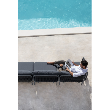 Roubly 3-piece Corner Modular Garden Sofa Grey Graphite - Sklum